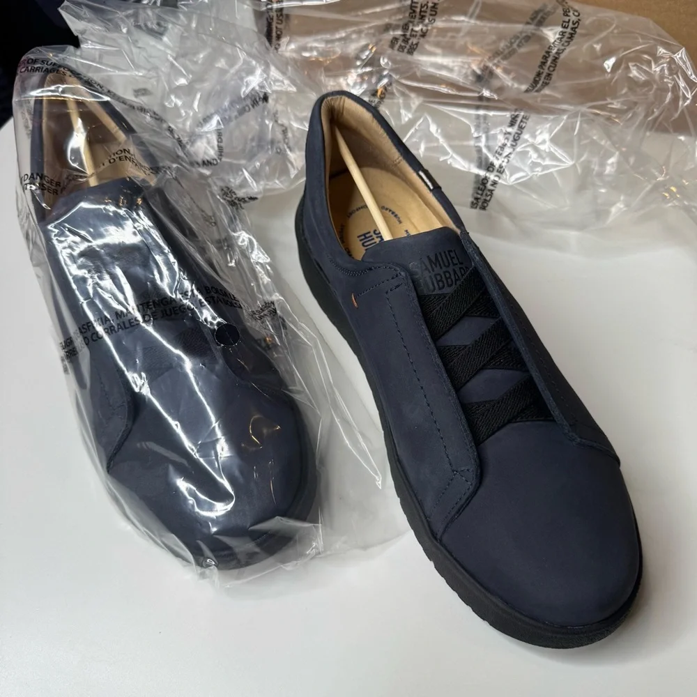 SAMUEL HUBBARD WOMEN'S FEATHERLIGHT MARIN GORE-LACES 6.5 NWB navy nubuck